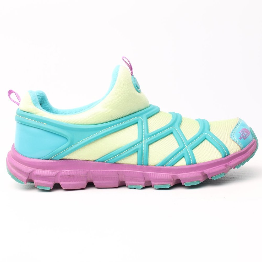 The North Face Youth Athletic Shoe in Aqua, Lavender, Pale Yellow